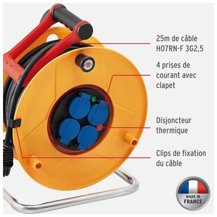 BRENNENSTUHL Enrouleur standard RB pro 25m H07RN-F 3G2.5