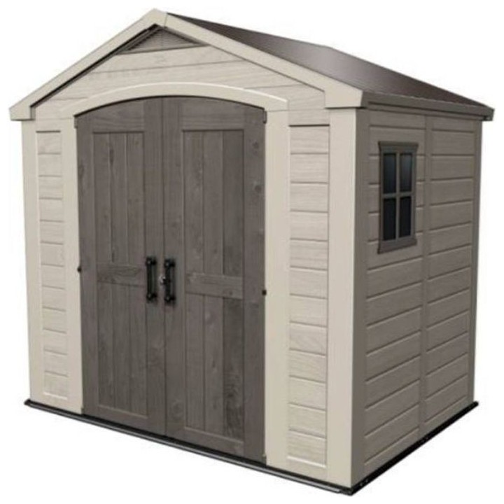 Abri de jardin en résine KETER Sydney 86 - 4,7m² - Beige et marron -