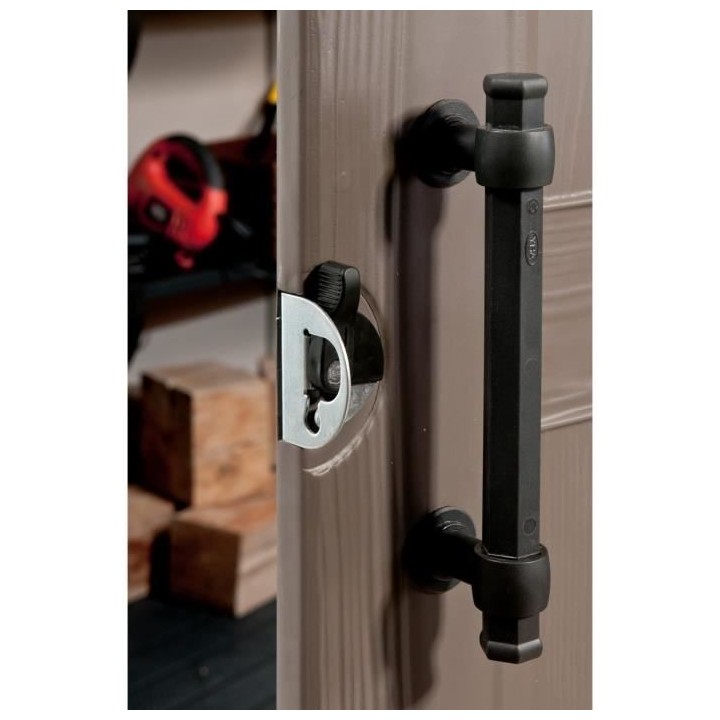 Abri de jardin en résine KETER Sydney 86 - 4,7m² - Beige et marron -