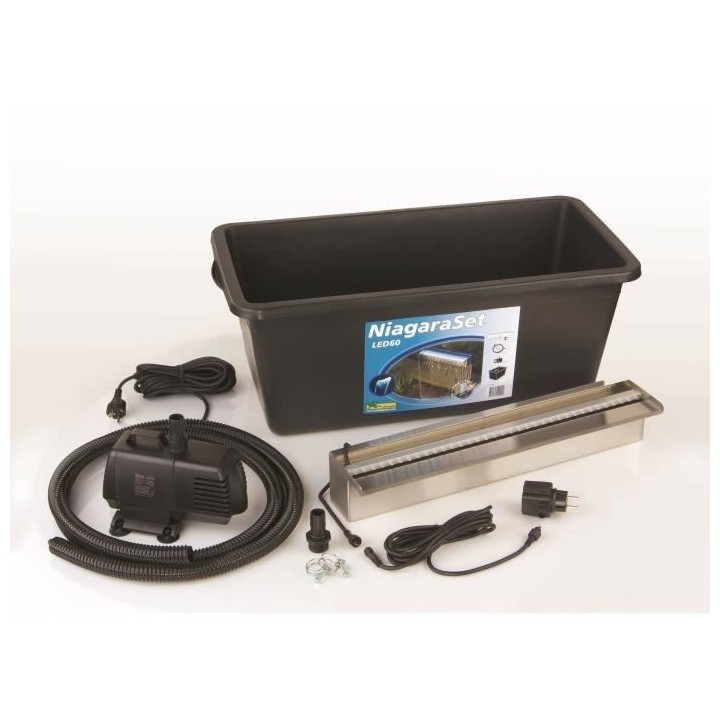 Ubbink Ensemble de cascade Niagara 60 cm LED avec pompe 401379