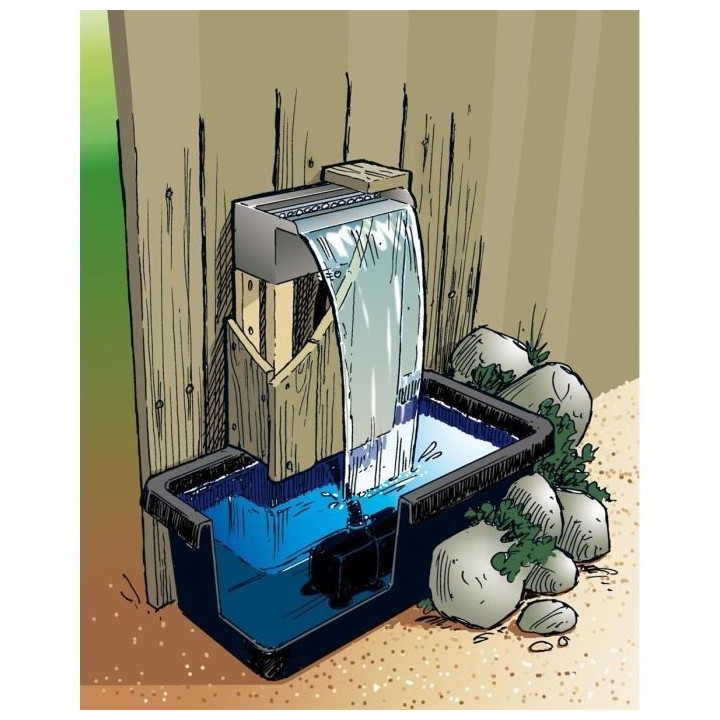 Ubbink Ensemble de cascade Niagara 60 cm LED avec pompe 401379