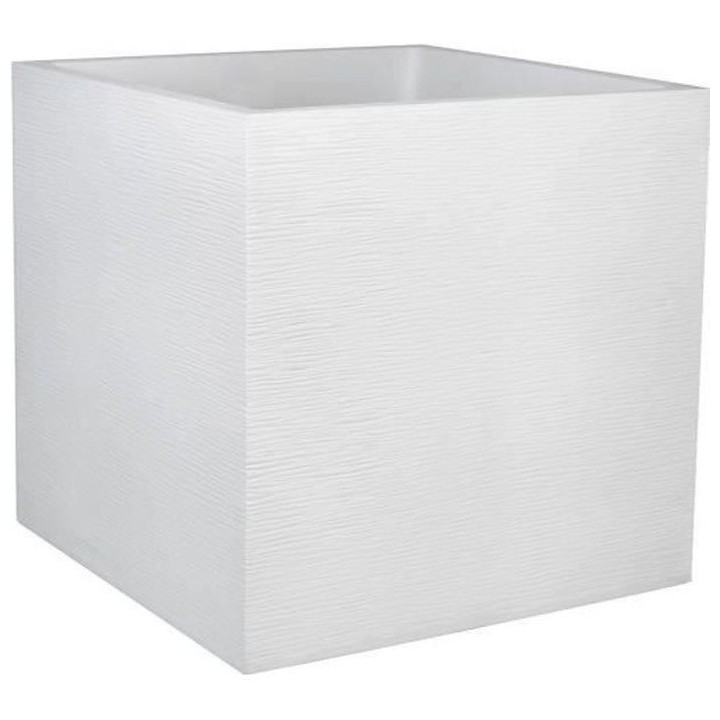 EDA PLASTIQUE Bac a fleurs carré Graphit - 57 L - 49,5 x 49,5 x 49,5