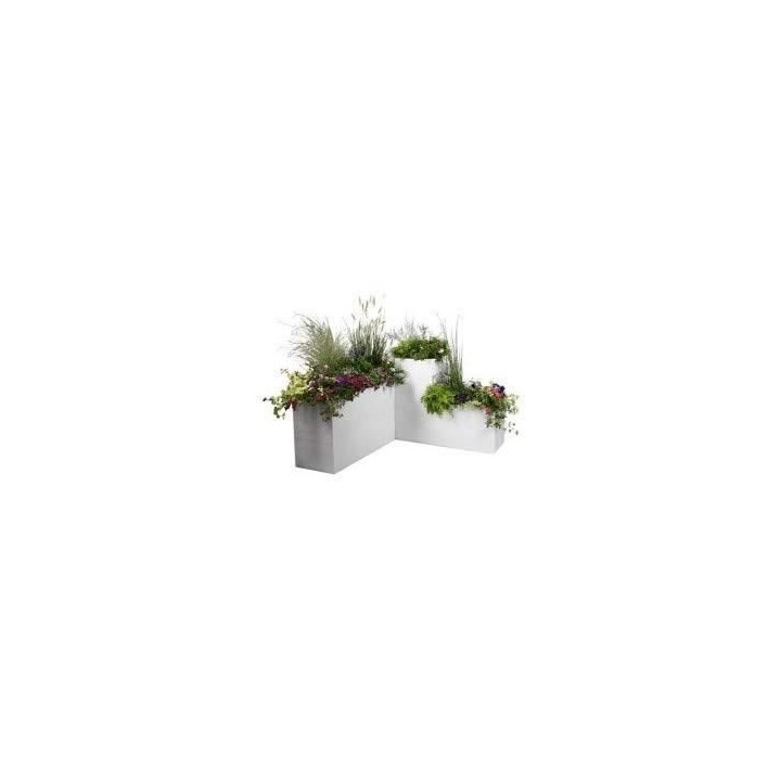 EDA PLASTIQUE Bac a fleurs carré Graphit - 57 L - 49,5 x 49,5 x 49,5