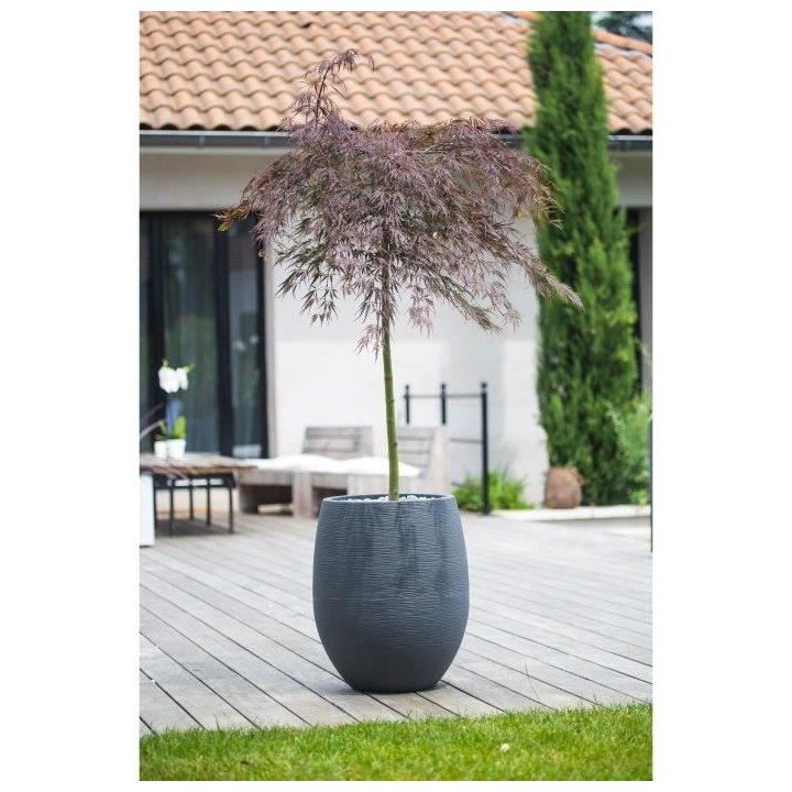 EDA Pot rond Graphit Ø50cm - Contenance 53L - Gris anthracite