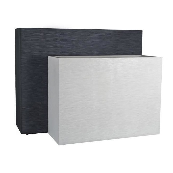 EDA PLASTIQUE Bac a fleurs Muret Loft Graphit - 46 L - 78,5 x 29,5 x 6