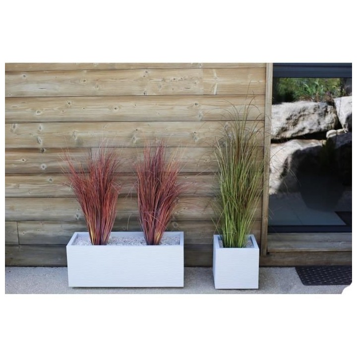 EDA PLASTIQUE Bac a fleurs carré Graphit Up - 21 L - 29,5 x 29,5 x 29