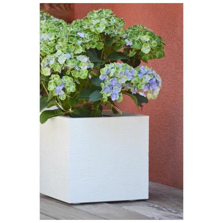 EDA PLASTIQUE Bac a fleurs carré Graphit Up - 21 L - 29,5 x 29,5 x 29