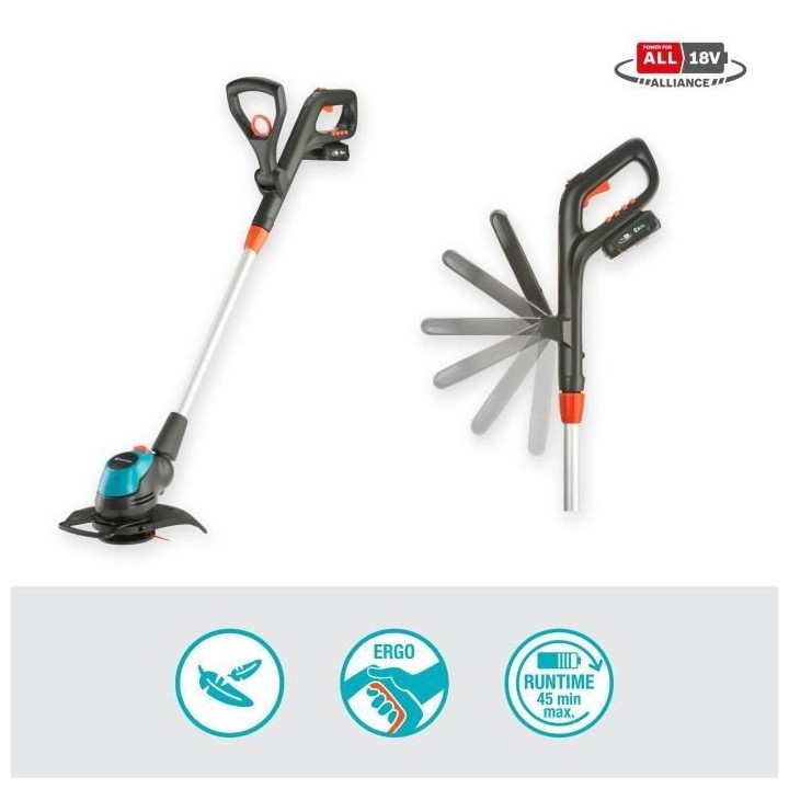 Coupe-bordure a batterie GARDENA - EasyCut 23/18V P4A - 18V - 23 cm