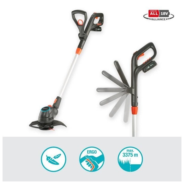Coupe-bordure a batterie GARDENA ComfortCut 23/18V P4A - 18V - 23 cm