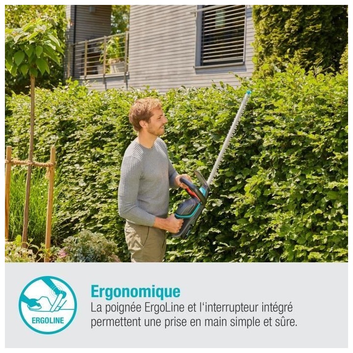 Taille-haies a batterie GARDENA - ComfortCut 60/18V - 18V - 60 cm (Liv