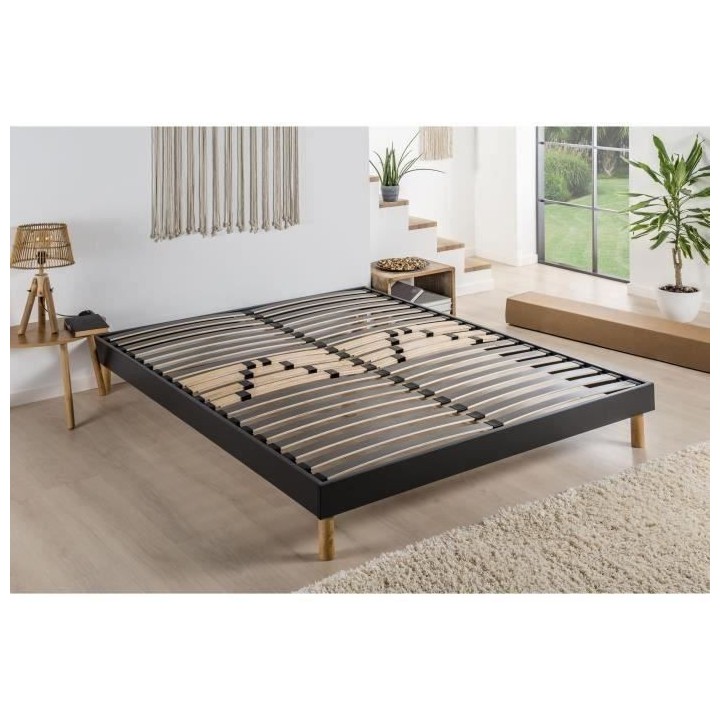 Sommier KIT 160x200 cm - 20 lattes - Réglable - DEKO DREAM Somkit