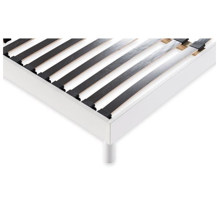 DEKO DREAM Sommier en kit 140x190 - Décor Blanc