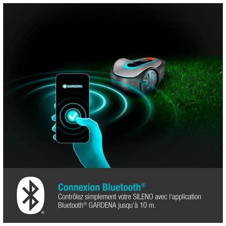 GARDENA Tondeuse robot SILENO minimo 250 – Connexion Bluetooth – S
