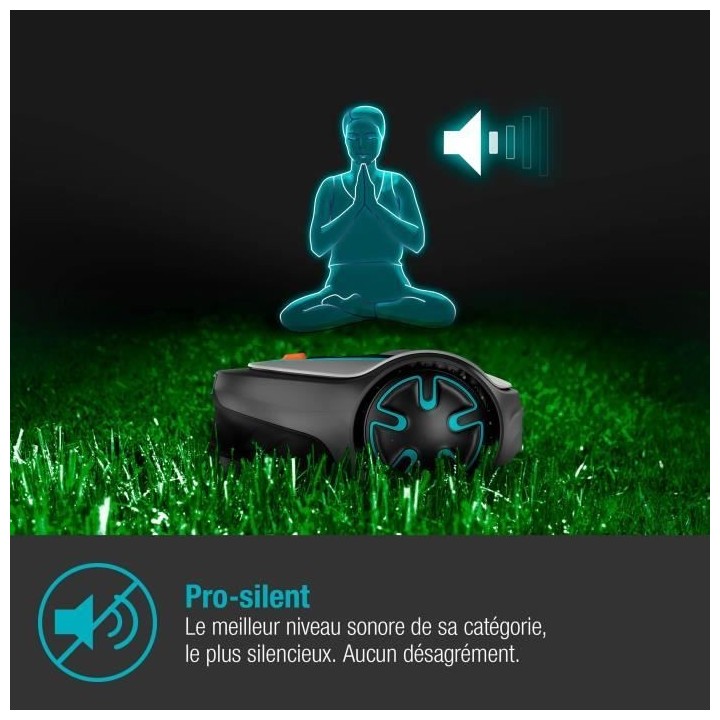 GARDENA Tondeuse robot SILENO minimo 250 – Connexion Bluetooth – S