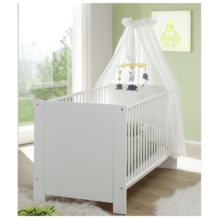 Chambre bébé Trio : Lit 70 x 140 cm + Commode a langer + Armoire OLI