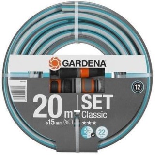 GARDENA Kit Tuyau d'arrosage Classic – Longueur 20m – Ø15mm – H