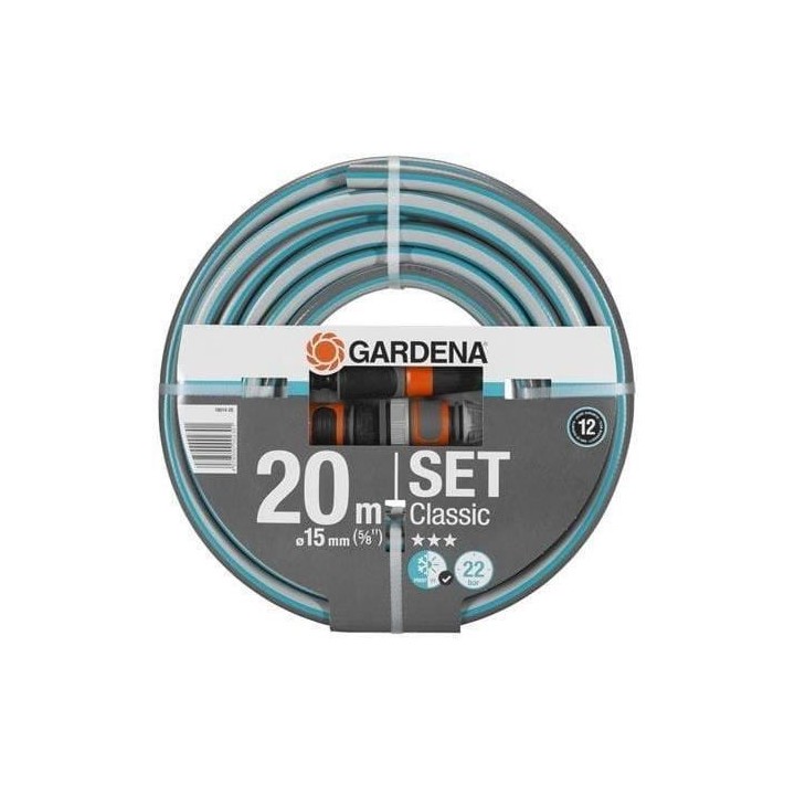 GARDENA Kit Tuyau d'arrosage Classic – Longueur 20m – Ø15mm – H