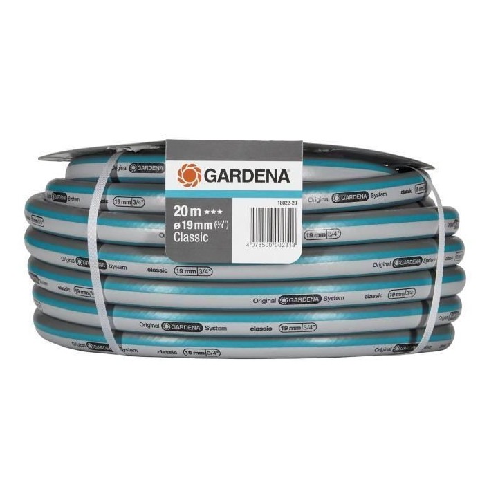 GARDENA Tuyau d'arrosage Classic – Longueur 20m – Ø19mm – Haute