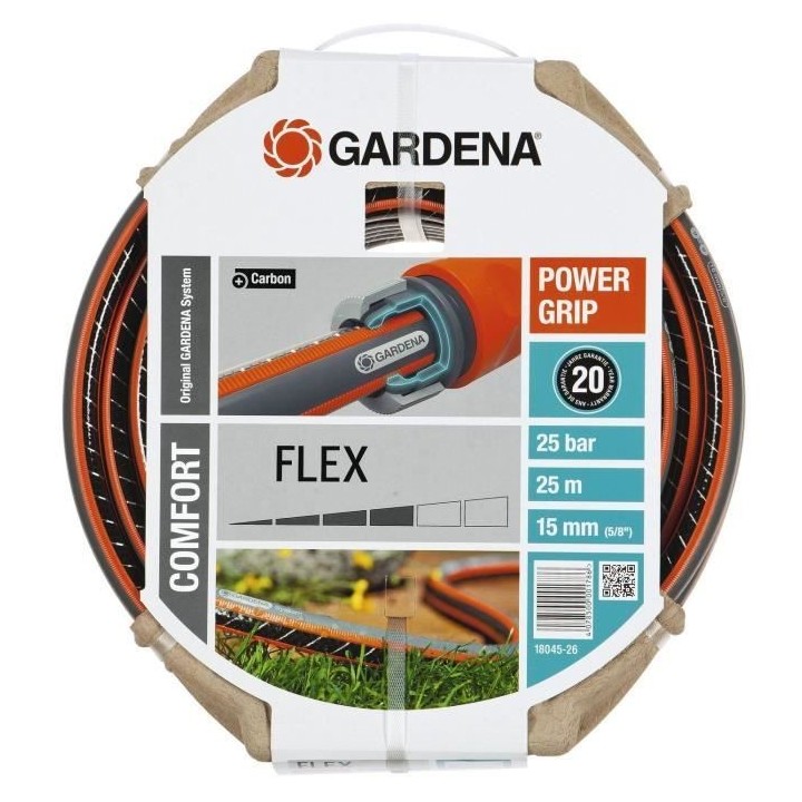 GARDENA Tuyau d'arrosage Comfort FLEX – Longueur 25m – Ø15mm –