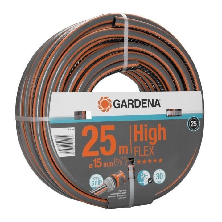 GARDENA Tuyau d'arrosage Comfort HighFlex – Longueur 25m – Ø15mm