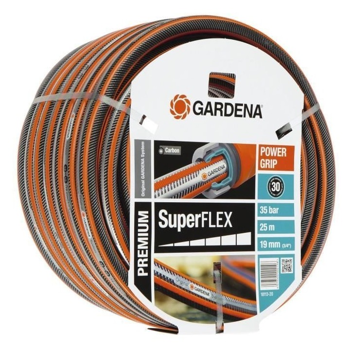 GARDENA Tuyau d'arrosage Premium SuperFLEX – Longueur 25m – Ø19mm