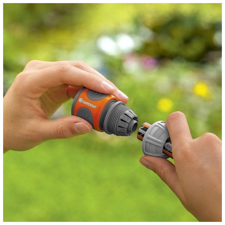 Raccord d'arrosage rapide GARDENA - Adapté tuyau Ø13mm & Ø15mm - Po