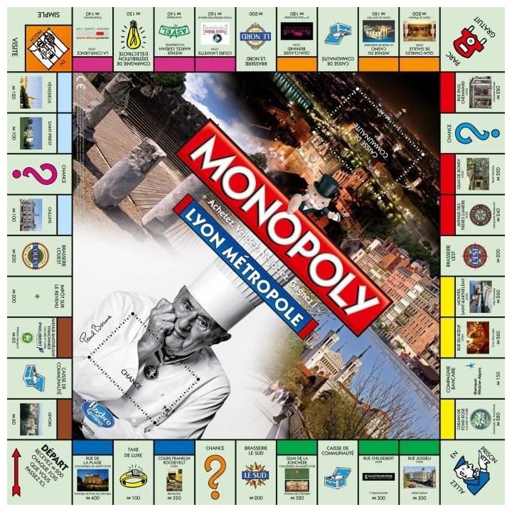 MONOPOLY Lyon Métropole 2015 - Jeu de societé - Version française