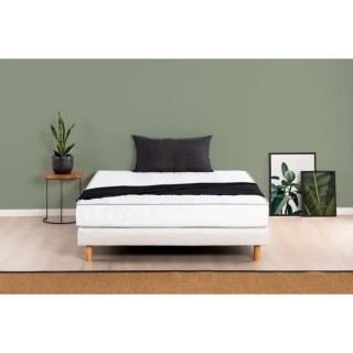 Ensemble matelas + sommier 140 x 190 - Mousse - 5 zones - 19 cm - Ferm