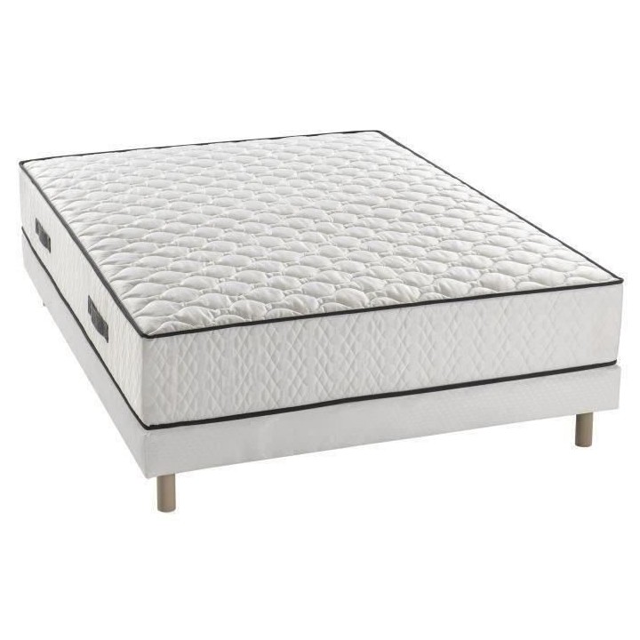 Ensemble matelas + sommier 140 x 190 cm - 580 Ressorts ensachés - 7 z
