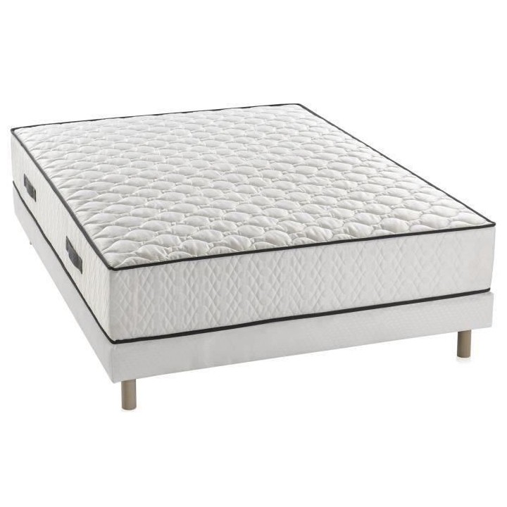 Ensemble matelas + sommier 160 x 200 cm - Ressorts ensachés - 7 zones