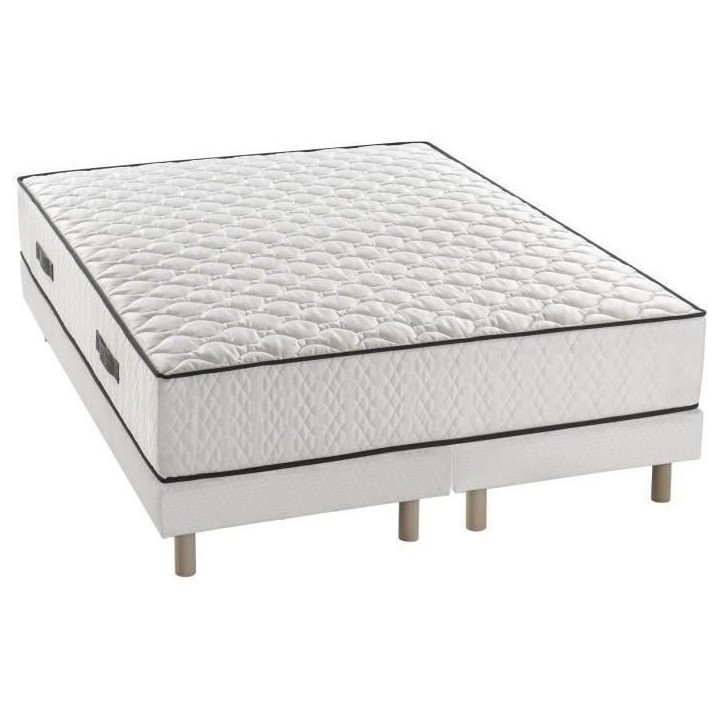 Ensemble matelas + sommiers 2 x 90 x 200cm - Ressorts ensachés - 24 c
