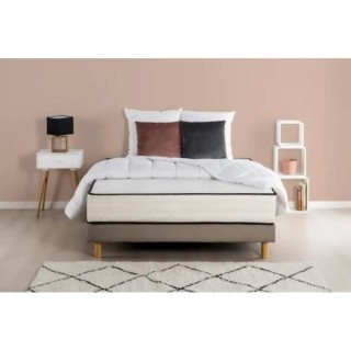 Pack pret a dormir - Matelas + sommier 140x190 + couette + 2 oreillers