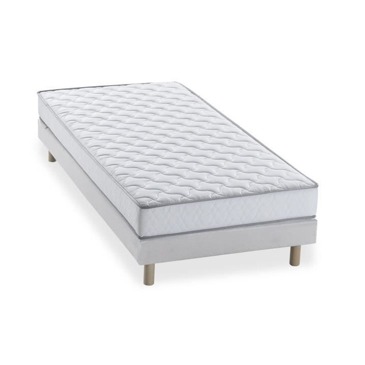 Pack pret a dormir Matelas 90x190 cm + Sommier + Couette + 1 oreiller