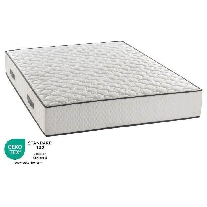 Ensemble Matelas + sommier 140x200cm - Ressorts - 7 zones de confort -