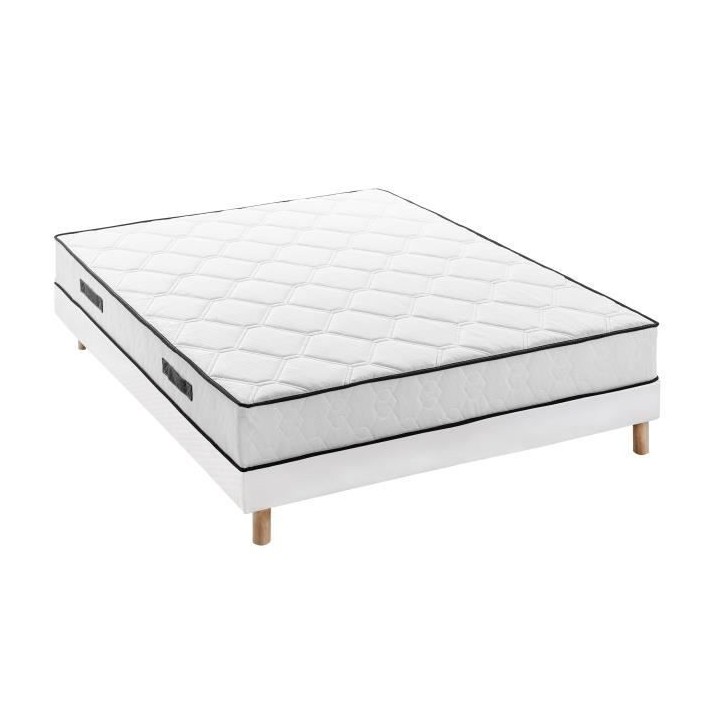 DEKO DREAM Détente Ensemble matelas + sommier 140 x 190 cm - Ressorts