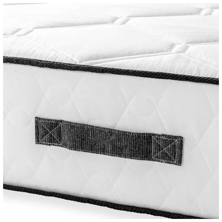 Ensemble matelas + sommier 160 x 200 cm - Ressorts - 7 zones - 19 cm -