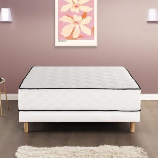 DEKO DREAM Détente Ensemble matelas + sommier 160 x 200 cm - Ressorts