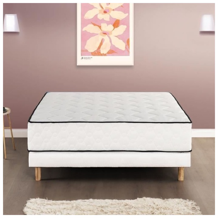 DEKO DREAM Détente Ensemble matelas + sommier 160 x 200 cm - Ressorts