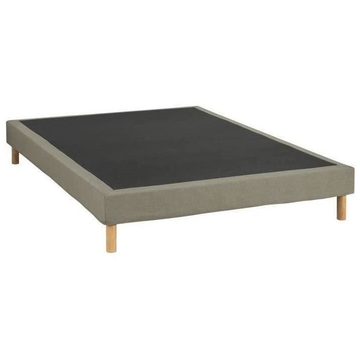 Sommier tapissier - 140x190 cm - Vert olive - Kit - DEKO DREAM Eazyx