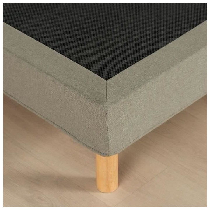 Sommier tapissier - 160x200 cm - Vert olive - Kit - DEKO DREAM Eazyx