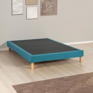 Sommier tapissier - 140x190 cm - Bleu turquoise - Kit - DEKO DREAM Eaz