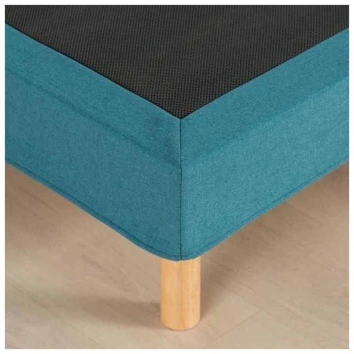 Sommier tapissier - 140x190 cm - Bleu turquoise - Kit - DEKO DREAM Eaz