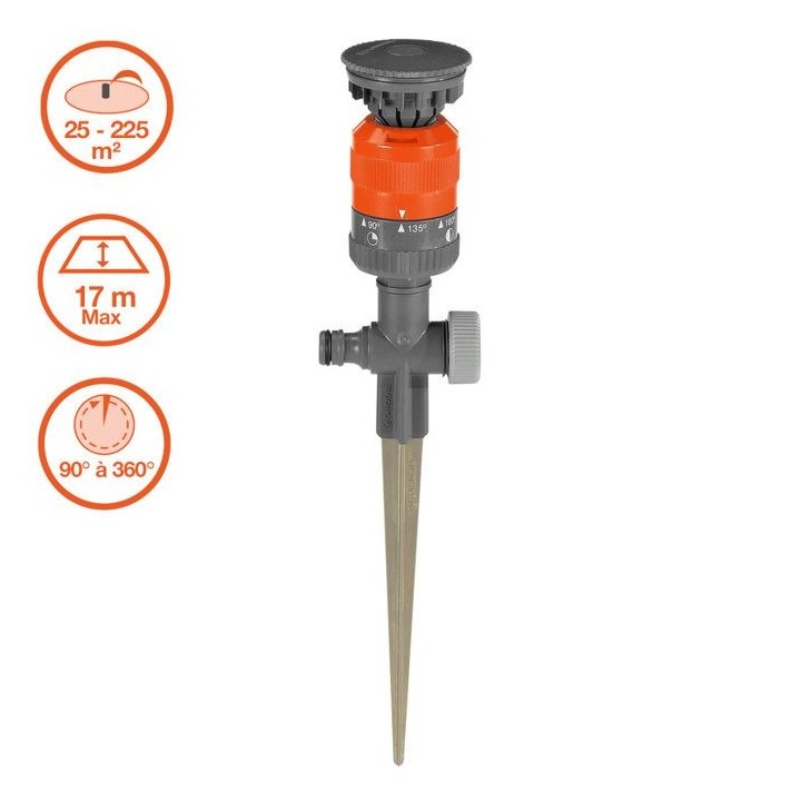 GARDENA Arroseur circulaire Vario Comfort – Surface 225m² max – P