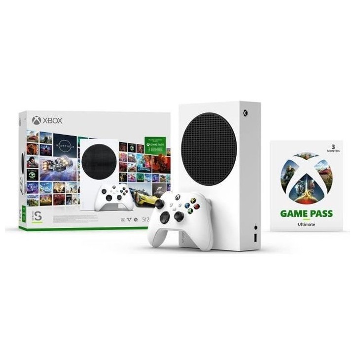 Console Xbox Series S - Starter Pack - 512Go - 3 mois de Game Pass Ult