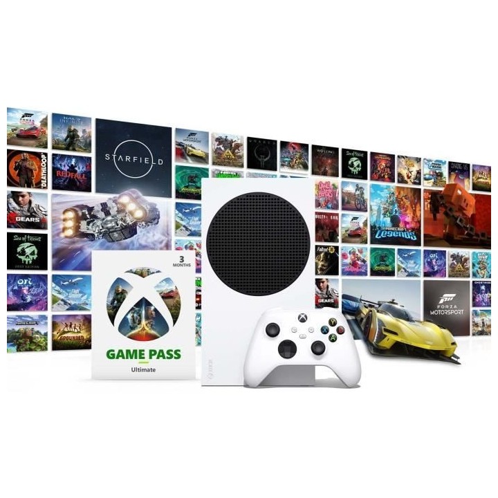Console Xbox Series S - Starter Pack - 512Go - 3 mois de Game Pass Ult