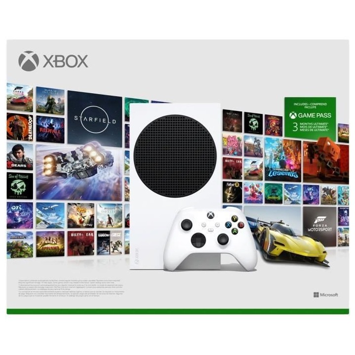 Console Xbox Series S - Starter Pack - 512Go - 3 mois de Game Pass Ult