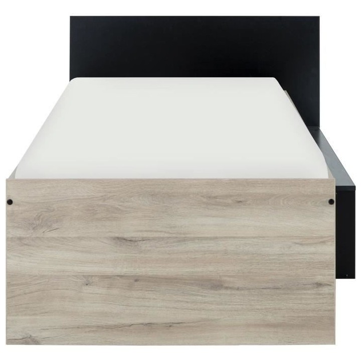 GAMI Erquy Lit enfant avec rangement - Décor Chene Kronberg clair et