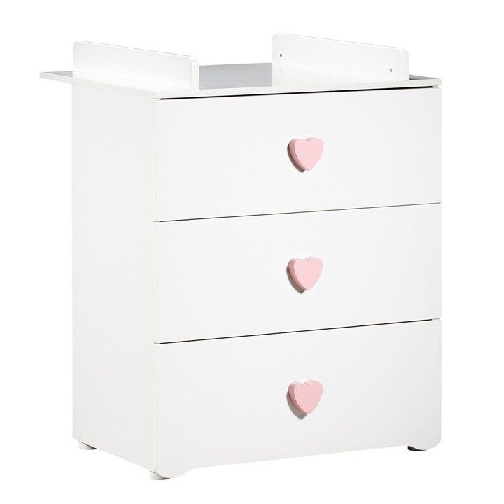 Commode a langer - Babyprice - Basic - 3 tiroirs - En bois - Boutons c
