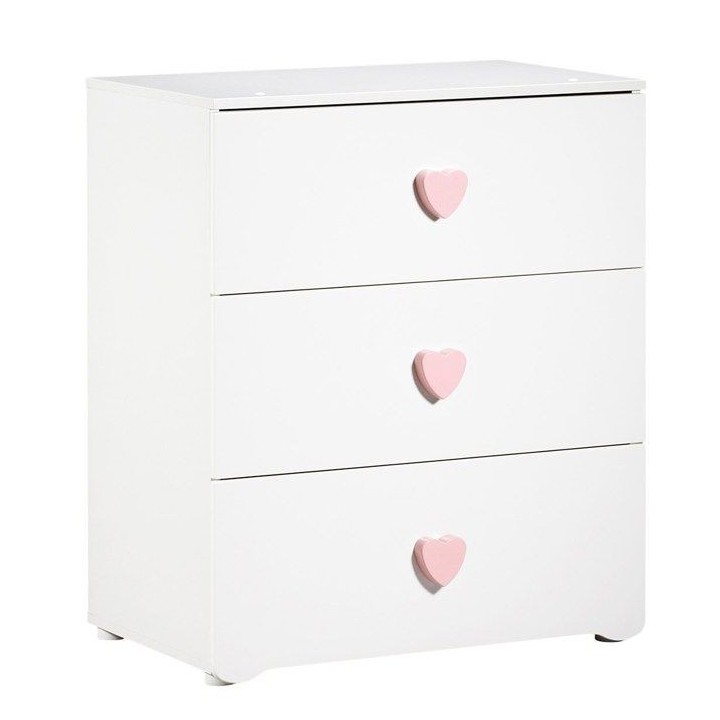 Commode a langer - Babyprice - Basic - 3 tiroirs - En bois - Boutons c