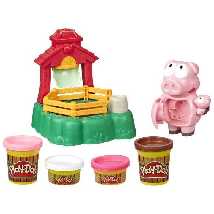 PLAY-DOH - Animal Crew - Pigsley Cochons farceurs avec jeu de ferme et